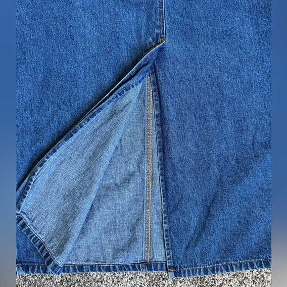 Bill Blass Vintage Midi 100% Cotton Denim Skirt size 14 - Picture 6 of 7